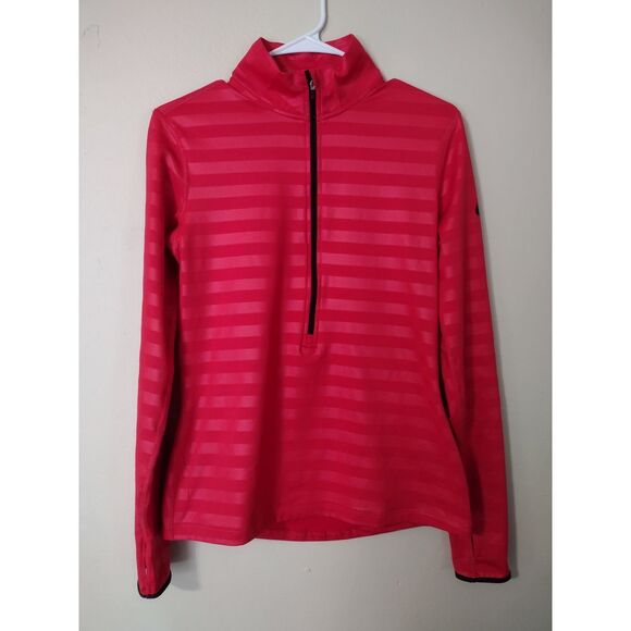 Nike Pro Dri-FIT Red Striped Athletic‎ Full Zip Track Jacket Size M - Picture 1 of 9